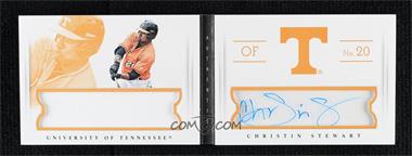 2015 Panini National Treasures College - Combo Player Materials Booklets - Signatures #68 - Christin Stewart /99