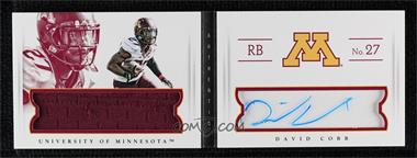 2015 Panini National Treasures College - Combo Player Materials Booklets - Signatures #8 - David Cobb /99