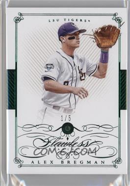 2015 Panini National Treasures College - Flawless Diamond - Emerald #2 - Alex Bregman /5