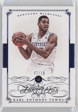 2015 Panini National Treasures College - Flawless Diamond - Sapphire #22 - Karl-Anthony Towns /10