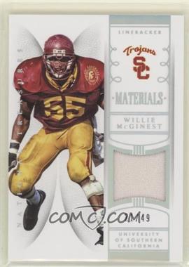 2015 Panini National Treasures College - Materials - Silver #100 - Willie McGinest /49