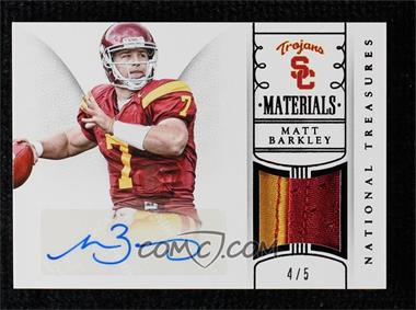 2015 Panini National Treasures College - Materials Signatures - Black #75 - Matt Barkley /5