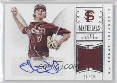 2015 Panini National Treasures College - Materials Signatures #71 - Luke Weaver /99