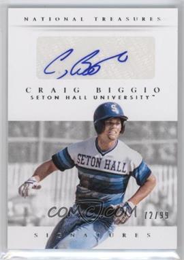 2015 Panini National Treasures College - Signatures #14 - Craig Biggio /99