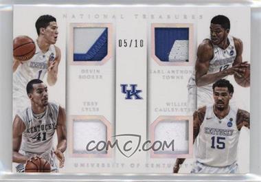 2015 Panini National Treasures College - Team Quads - Prime #8 - Devin Booker, Karl-Anthony Towns, Trey Lyles, Willie Cauley-Stein /10 [EX to NM]