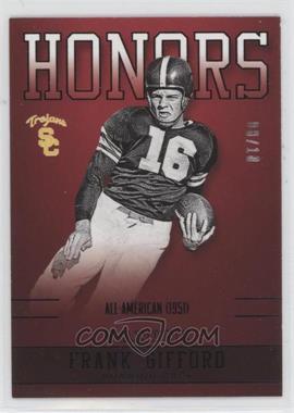 2015 Panini USC Trojans - Honors - Black #FG-USC - Frank Gifford /10 [EX to NM]