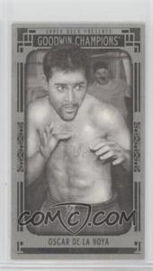 2015 Upper Deck Goodwin Champions - [Base] - Canvas Minis #101 - Black and White Portraits - Oscar De La Hoya /99