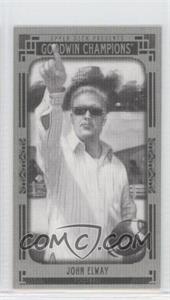 2015 Upper Deck Goodwin Champions - [Base] - Canvas Minis #112 - Black and White Portraits - John Elway /99