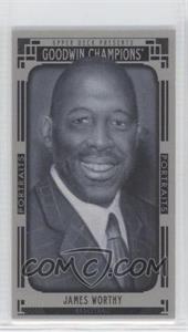 2015 Upper Deck Goodwin Champions - [Base] - Cloth Minis Lady Luck Back #133 - Black and White Portraits - James Worthy /50