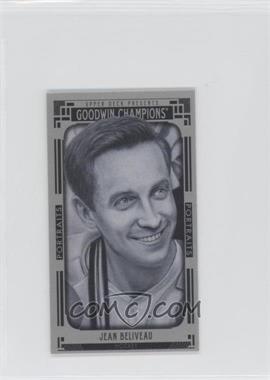2015 Upper Deck Goodwin Champions - [Base] - Cloth Minis Lady Luck Back #136 - Black and White Portraits - Jean Beliveau /50