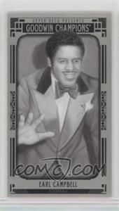 2015 Upper Deck Goodwin Champions - [Base] - Leather Minis Magician Back #108 - Black and White Portraits - Earl Campbell /15