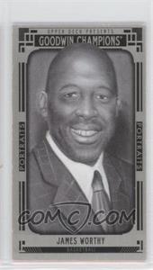 2015 Upper Deck Goodwin Champions - [Base] - Leather Minis Magician Back #133 - Black and White Portraits - James Worthy /15