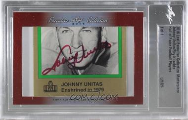 2016 Leaf Executive Collection Cut Signatures - [Base] - Masterpiece #JURN - Johnny Unitas, Ray Nitschke /1 [Cut Signature]