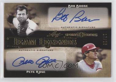 2016 Leaf Sports Heroes - Team Legends - Gold #TL-03 - Bob Boone, Pete Rose /25