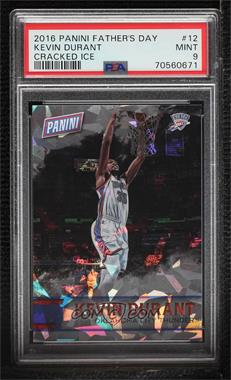 2016 Panini Father's Day - [Base] - Cracked Ice #12 - Kevin Durant /25 [PSA 9 MINT]