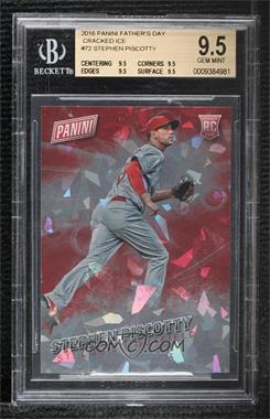 2016 Panini Father's Day - [Base] - Cracked Ice #72 - Rookie - Stephen Piscotty /25 [BGS 9.5 GEM MINT]