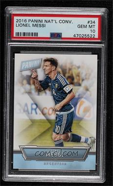 2016 Panini National Convention - [Base] #34 - Lionel Messi [PSA 10 GEM MT]