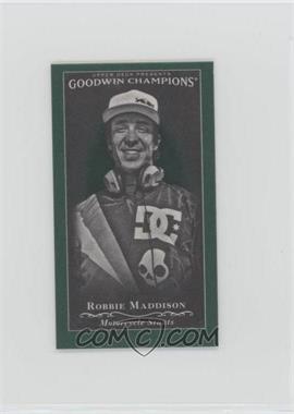 2016 Upper Deck Goodwin Champions - [Base] - Cloth Minis Lady Luck Back #117 - Black & White - Robbie Maddison /25