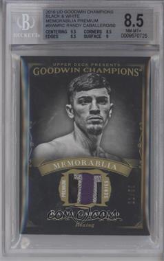 2016 Upper Deck Goodwin Champions - Black & White Memorabilia - Premium Series #BWM-RC - Randy Caballero /50 [BGS 8.5 NM‑MT+]