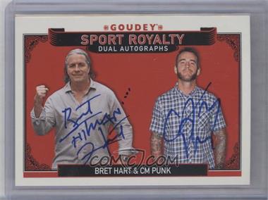 2016 Upper Deck Goodwin Champions - Goudey Sport Royalty Dual Autographs #SR2-HP - Bret Hart, CM Punk