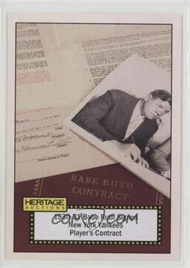 2017 Heritage Auctions Advertisement Cards - [Base] #16 - Babe Ruth (1930-31 Signed Yankees Contract)