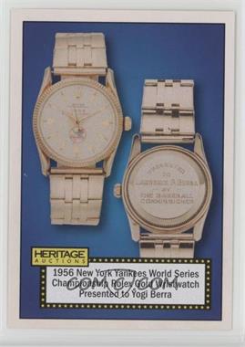 2017 Heritage Auctions Advertisement Cards - [Base] #46 - 1956 New York Yankees World Series Championship Watch