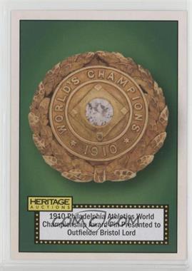 2017 Heritage Auctions Advertisement Cards - [Base] #47 - 1910 Philadelphia Athletics World Championship