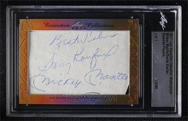 2017 Leaf Executive Collection Cut Signatures - [Base] - Gold #_MMSK - Mickey Mantle, Sandy Koufax /1 [Cut Signature]
