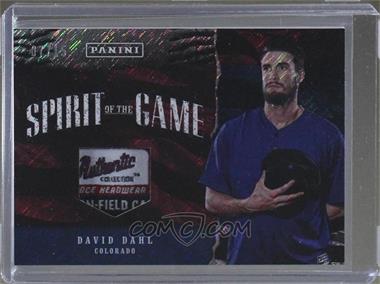 2017 Panini Father's Day - Spirit of the Game Relics - Rain #25 - David Dahl /15 [Noted]