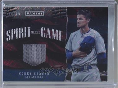 2017 Panini Father's Day - Spirit of the Game Relics - Rain #5 - Corey Seager /15