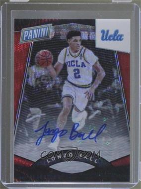 2017 Panini National Convention - VIP Prizm - Red Wave Prizm Autographs #91 - Lonzo Ball /25