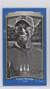 2017 Upper Deck Goodwin Champions - [Base] - Mini Royal Blue #145 - Black & White - Tiger Woods