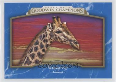 2017 Upper Deck Goodwin Champions - [Base] - Royal Blue #68 - Horizontal - Giraffe