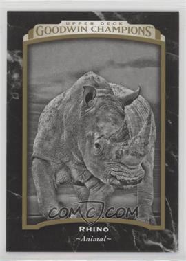 2017 Upper Deck Goodwin Champions - [Base] #116 - Black & White - Rhino