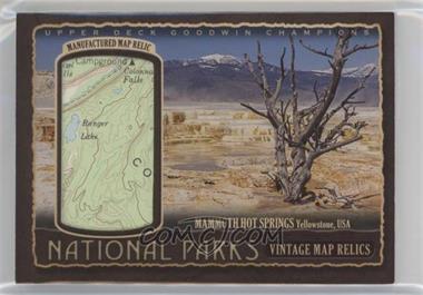 2017 Upper Deck Goodwin Champions - National Parks Vintage Map Relics #NP-10 - Yellowstone - Mammoth Hot Springs /72