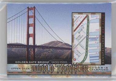 2017 Upper Deck Goodwin Champions - World Traveler Map Relics #WT-16 - Golden Gate Bridge, United States