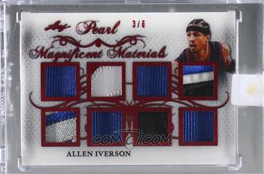 2018-19 Leaf Pearl - Magnificent Materials 8 - Red Spectrum Holofoil #MM-01 - Allen Iverson /6 [Uncirculated]