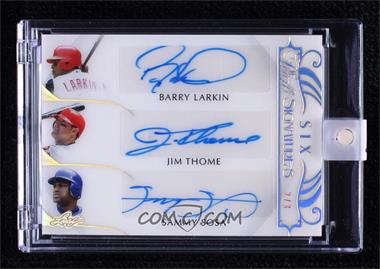 2018-19 Leaf Pearl - Pearl Signatures 6 #PS6-04 - Barry Larkin, Jim Thome, Sammy Sosa, Frank Thomas, Jose Canseco, Ken Griffey Jr. /3 [Uncirculated]