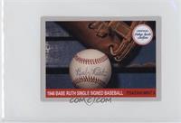 1948 Babe Ruth Single Signed Baseball