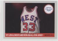 1971 Lew Alcindor Game Worn NBA Western Conference All-Star Jersey