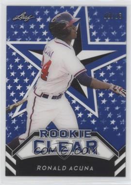 2018 Leaf Clear Rookies - [Base] - Blue #RC-17 - Ronald Acuna /25