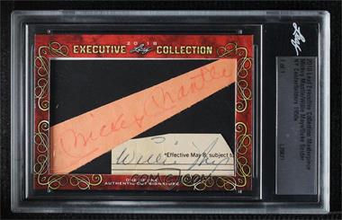 2018 Leaf Executive Collection Cut Signatures - Masterpiece - Triple #MMWMDS - Mickey Mantle, Willie Mays, Duke Snider /1 [Cut Signature]