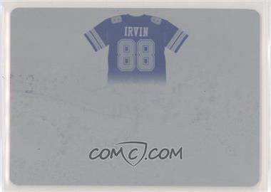 2018 Leaf In The Game Used Sports - Fantastic Fabrics - Printing Plate Cyan #FF-20 - Michael Irvin /1