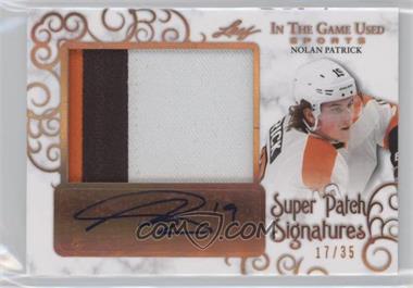 2018 Leaf In The Game Used Sports - Super Patch Signatures - Bronze #SPS-NP1 - Nolan Patrick /35