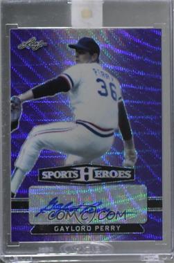 2018 Leaf Metal Sports Heroes - [Base] - Purple Wave #BA-GP1 - Gaylord Perry /7 [Uncirculated]