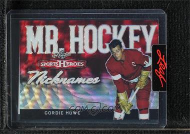 2018 Leaf Metal Sports Heroes - Nicknames - Pre-Production Proof Red Wave Unsigned #N-GH1 - Gordie Howe /1 [Uncirculated]