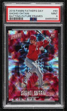 2018 Panini Father's Day - [Base] - Future Frames #60.1 - Rookies - Shohei Ohtani (Batting) /50 [PSA 9 MINT]