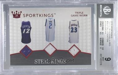 2018 Sage Sportkings - Triple Game Worn - Red #SKV1 SKJ - John Stockton, Jason Kidd, Michael Jordan [BGS 9 MINT]