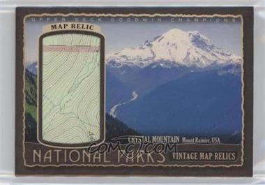 2018 Upper Deck Goodwin Champions - National Parks Vintage Map Relics #NP-25 - Mount Rainier - Crystal Mountain /99