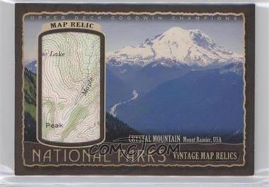 2018 Upper Deck Goodwin Champions - National Parks Vintage Map Relics #NP-25 - Mount Rainier - Crystal Mountain /99